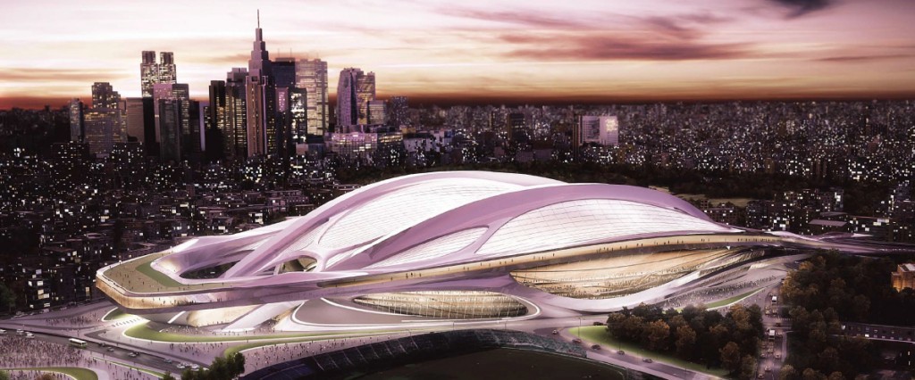 Le projet futuriste du stade olympique de Tokyo. 